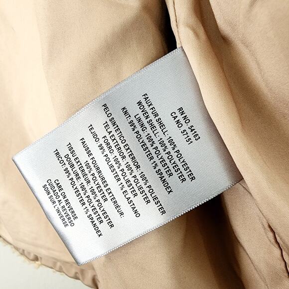 Levi's Teddy Sherpa Fleece Full Zip Jacket Sesame Brown Tan Medium Cinched NEW - Picture 14 of 16